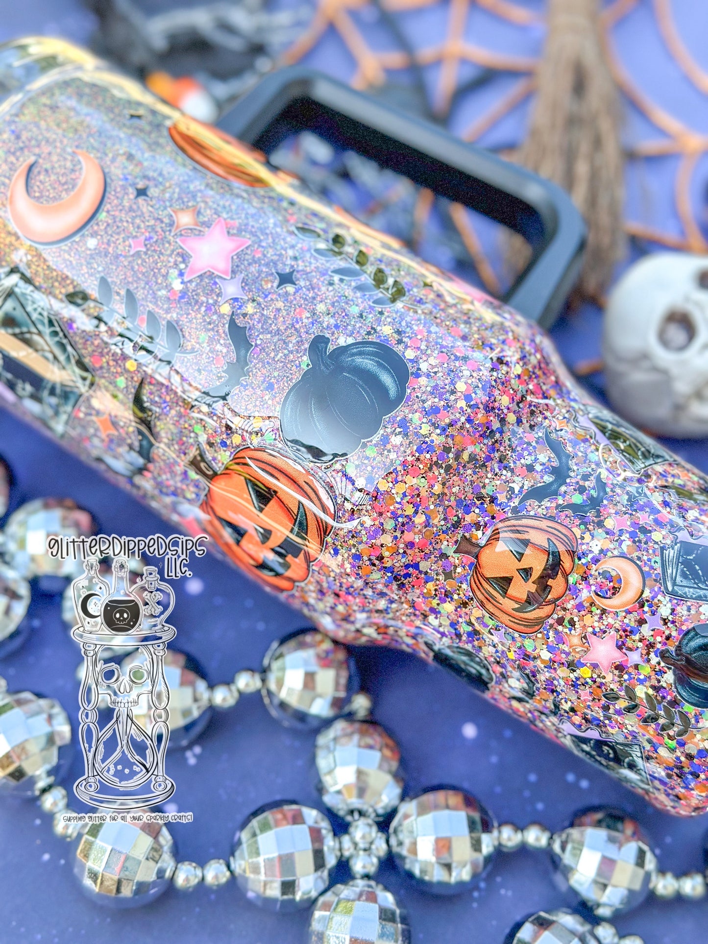 Halloween Glitter Tumbler