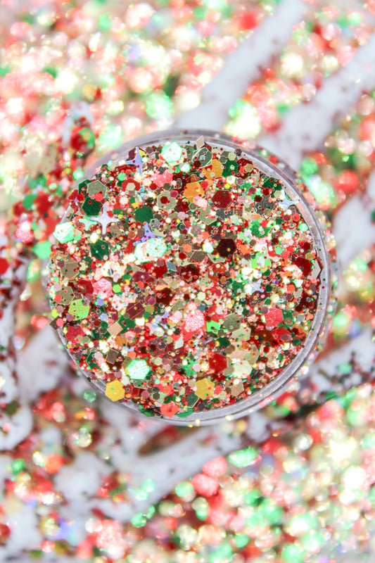 Vintage Santa Chunky Glitter