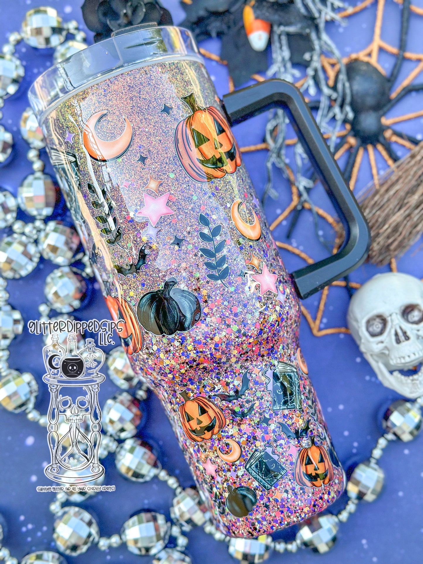 Halloween Glitter Tumbler