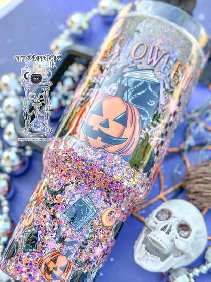 Halloween Glitter Tumbler