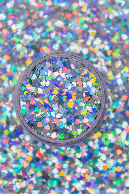 Holographic Hearts Shaped Glitter