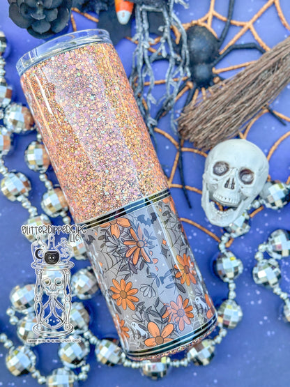 Halloween Heart Glitter Tumbler