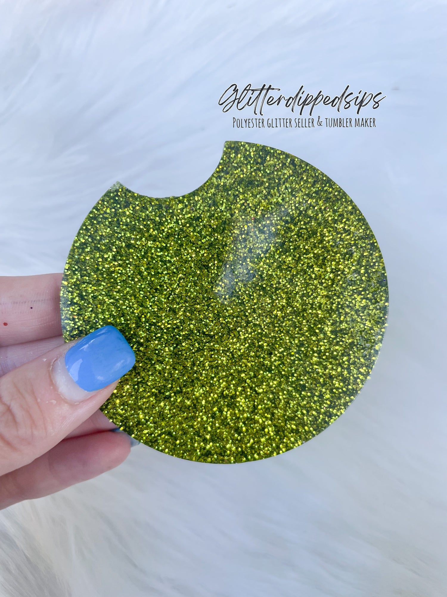 Green apple fine glitter for making art