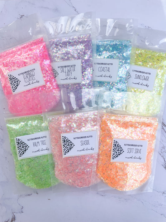 Kaleidoscope Mixed Chunky Glitter, Polyester Glitter for Tumblers Nail Art  Bling Shoes - 1oz/30g