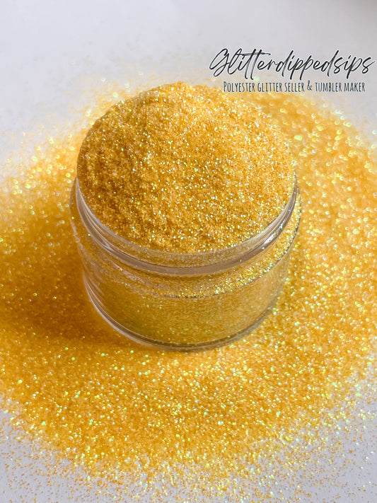 Pencil yellow iridescent extra fine glitter for crafters