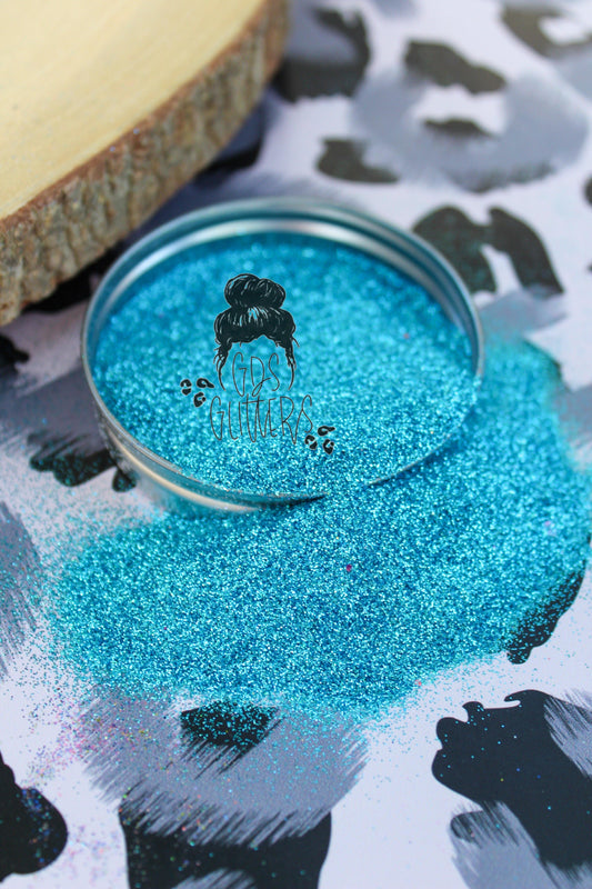 Bright blue extra fine glitter for tumbler crafting
