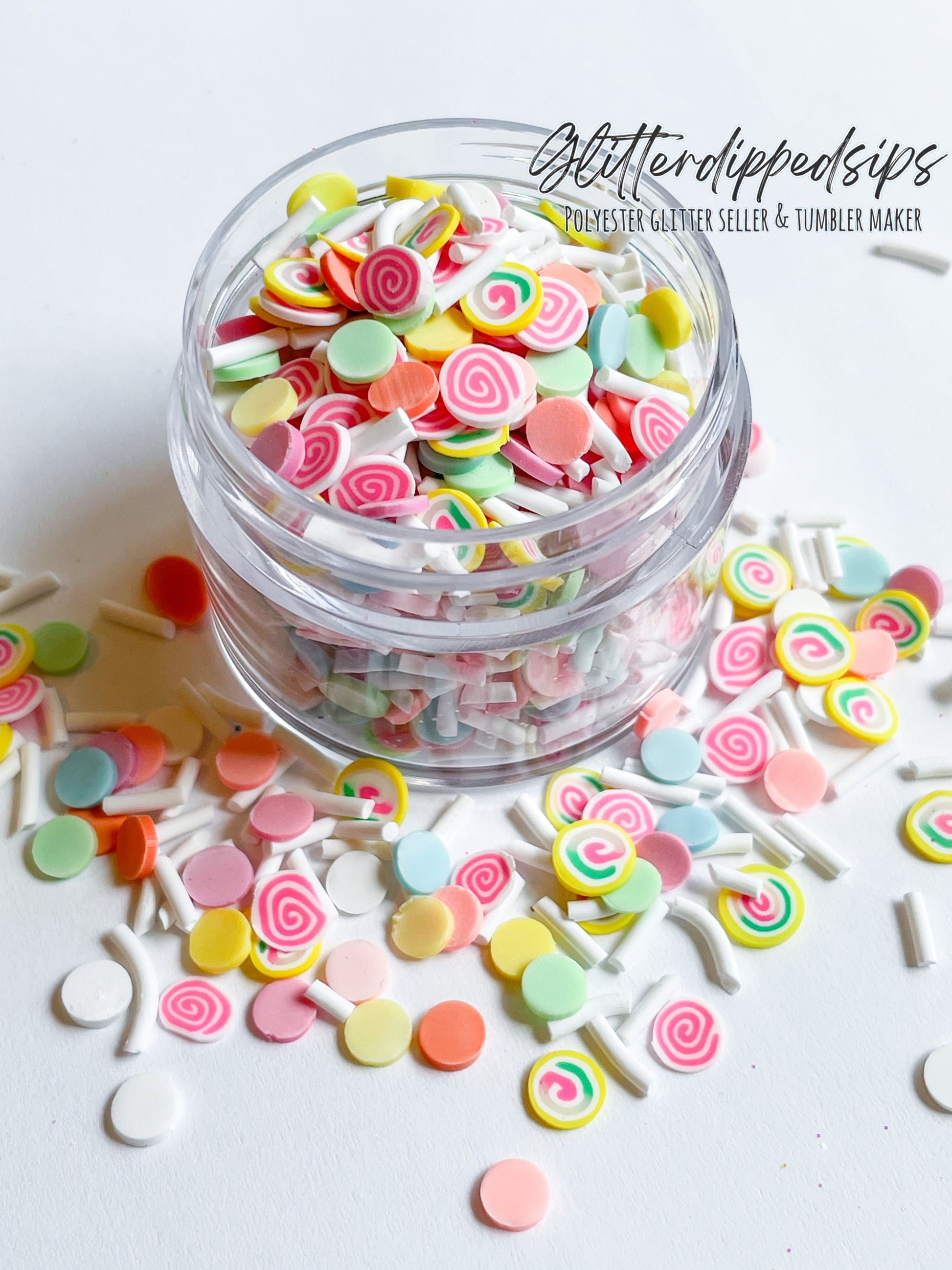 Candy shop lollipop polymer fake sprinkles for craft makers