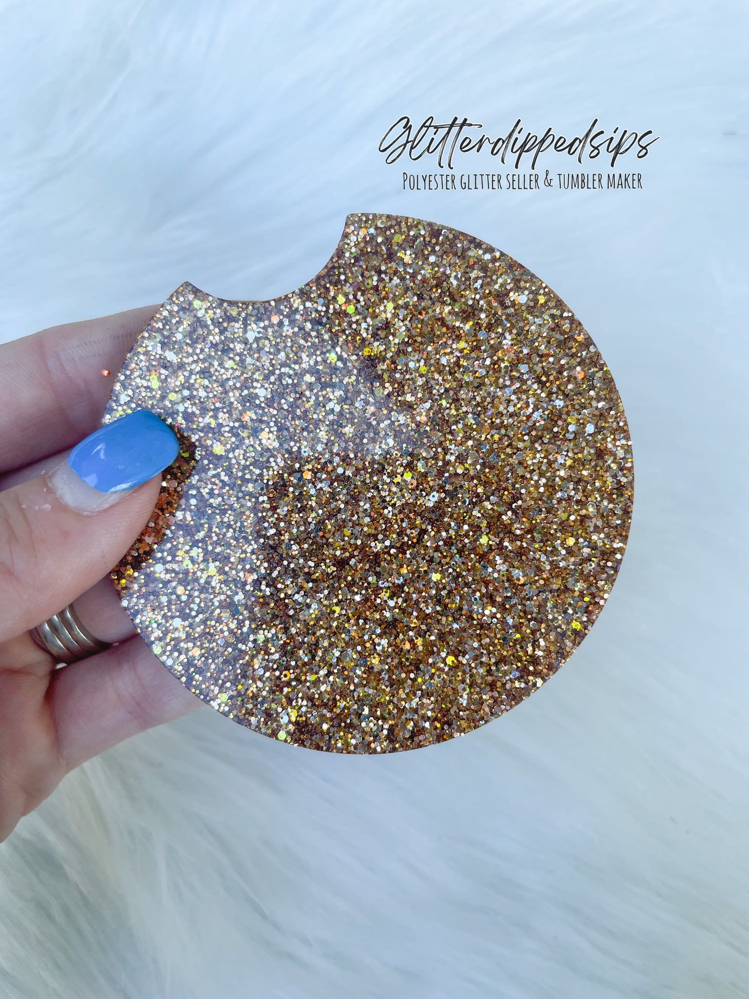Chunky gold glitter for crafts, glitter tumblers