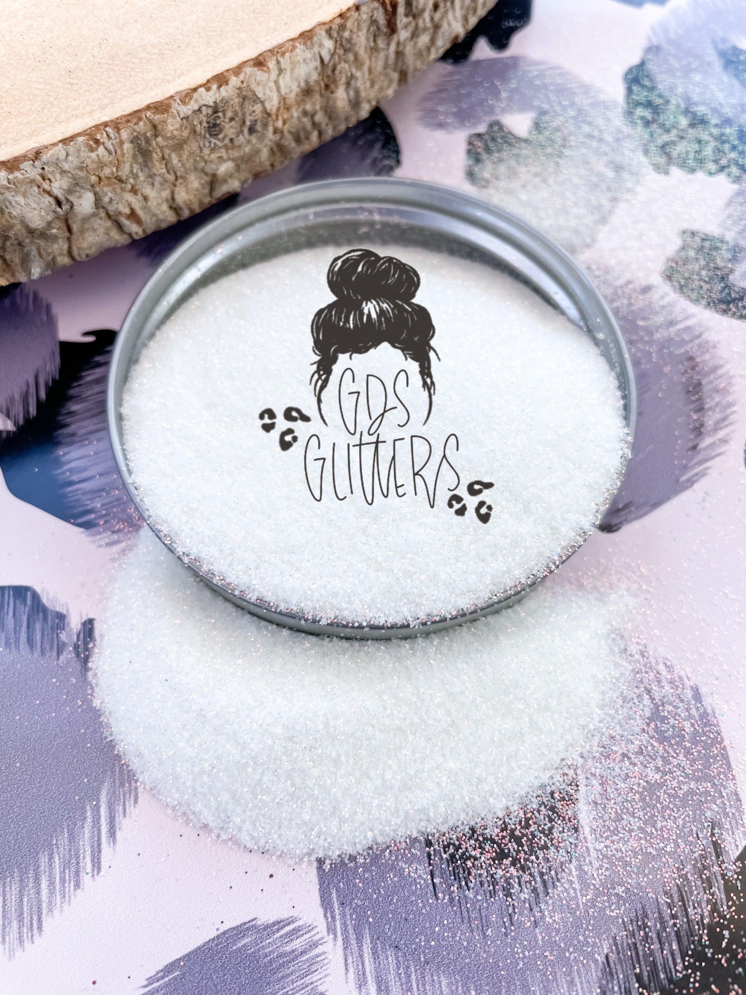 White iridescent extra fine glitter for crafts